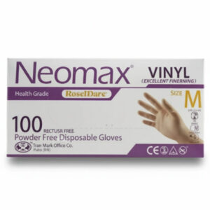 دستکش وینیل نئومکس NEOMAX حریر ایران همه سایز S،M،L،XS تعداد 100